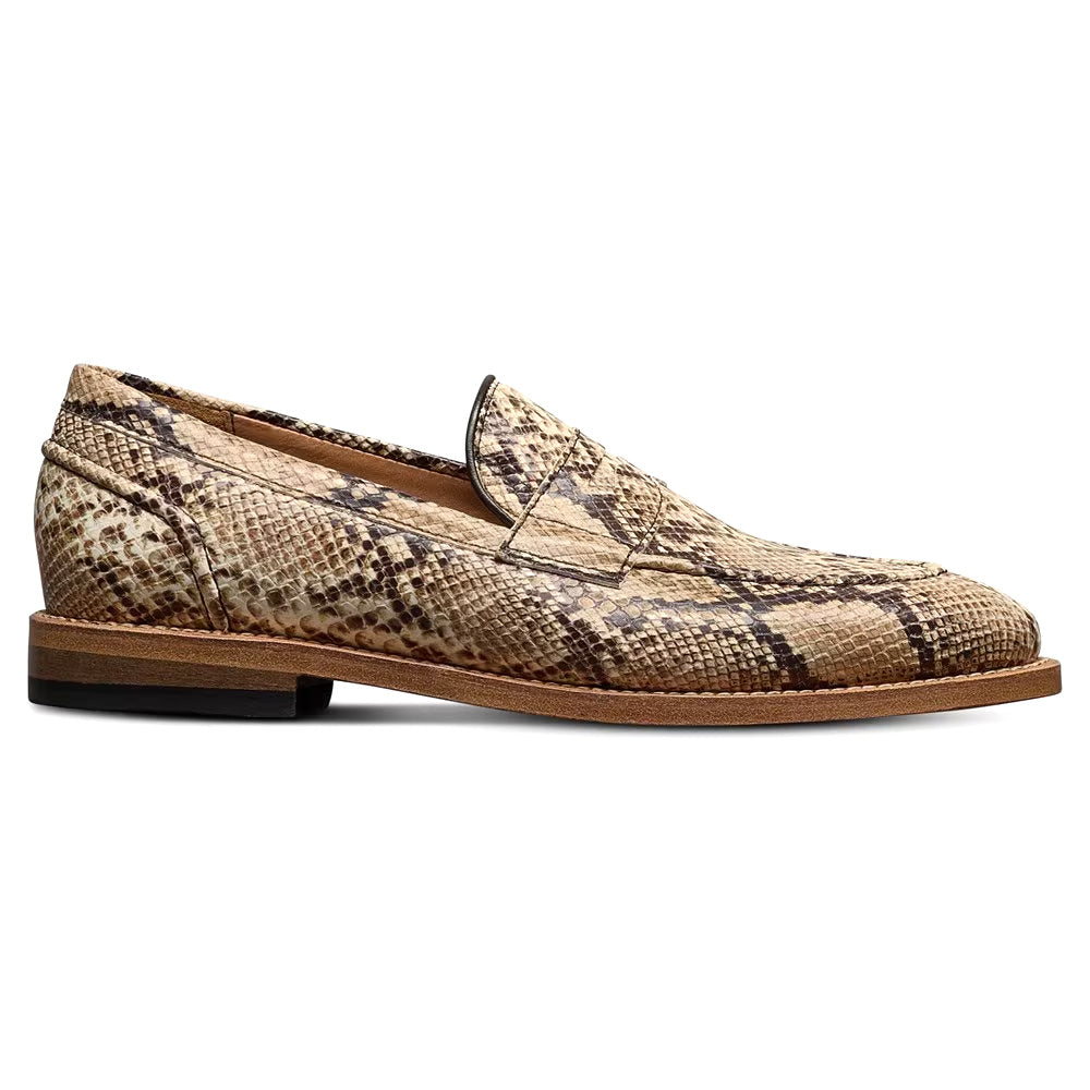 Allen Edmonds Randolph 2.0 Snake Print Leather Penny Loafer Sand (9228)