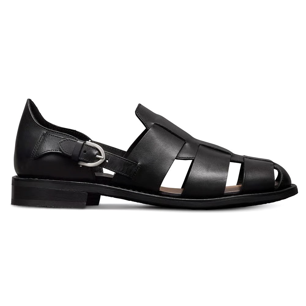 Allen Edmonds Ravello Leather Fisherman Sandal Black (9354)