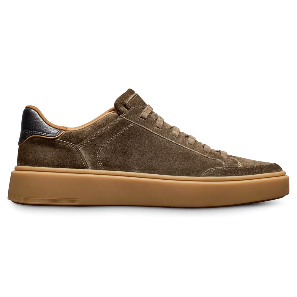 Allen Edmonds Oliver Suede Slip-on Stretch-lace Sneaker Dark Olive Green (9862)