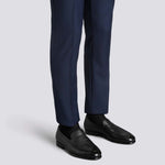 Santoni CARLOS-P4-MEMN01 Calfskin Penny Loafer Black