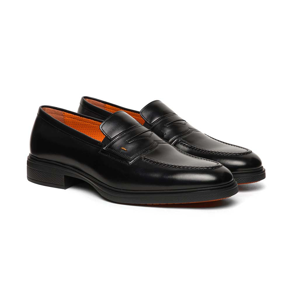 Santoni EASYLOAFER-NTGN01 Calfskin Easy Loafer Black