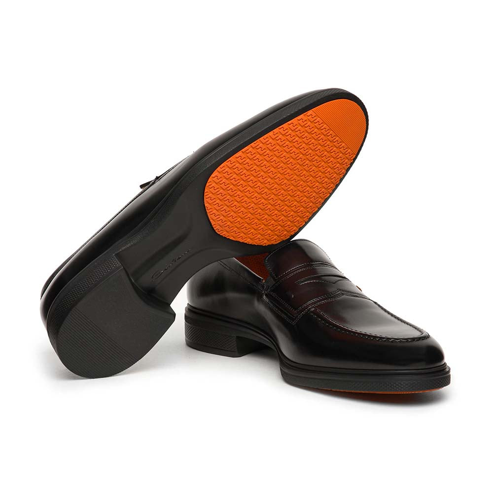 Santoni EASYLOAFER-NTGN01 Calfskin Easy Loafer Black