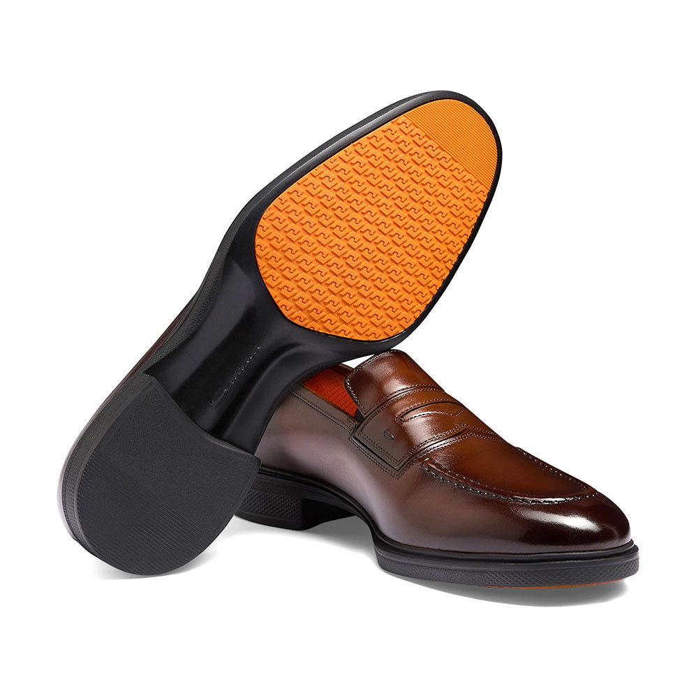 Santoni Calfskin Easy Loafer Brown