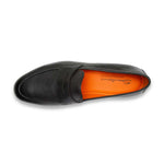 Santoni CARLOS-P4-MEMN01 Calfskin Penny Loafer Black