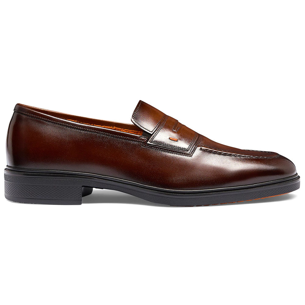 Santoni Calfskin Easy Loafer Brown
