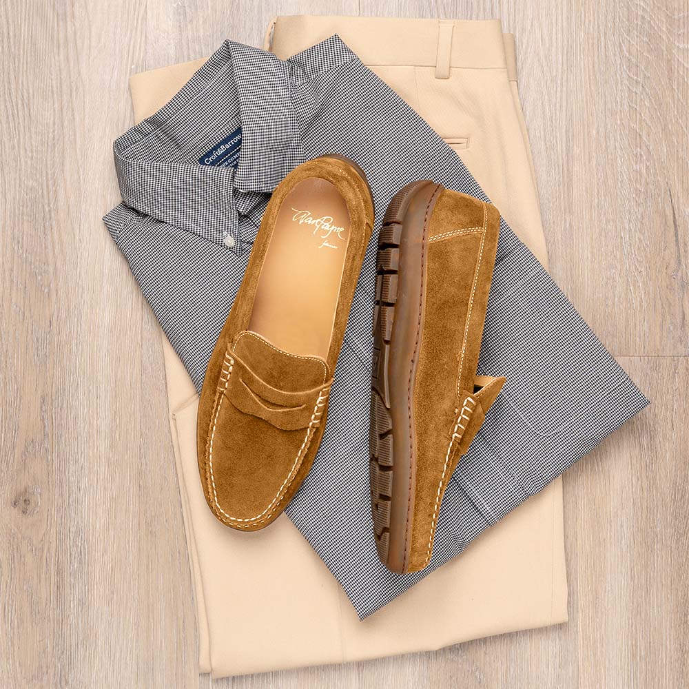 Alan Payne Edmond Suede Driving Shoes Sand