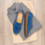 Alan Payne Edmond Suede Loafers French Blue