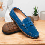 Alan Payne Edmond Suede Loafers French Blue