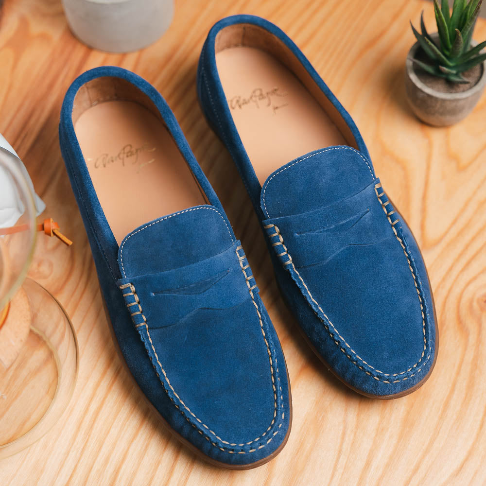 Alan Payne Edmond Suede Loafers French Blue
