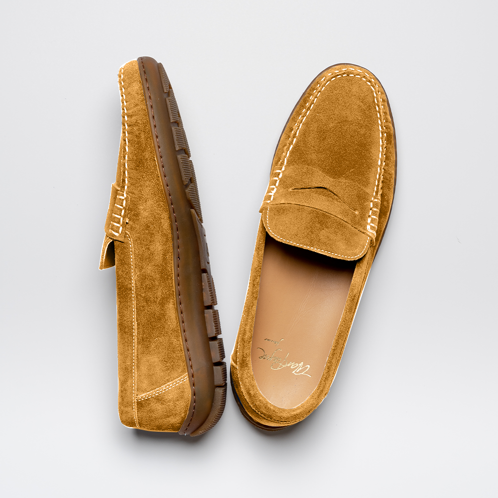 Alan Payne Edmond Suede Driving Shoes Sand