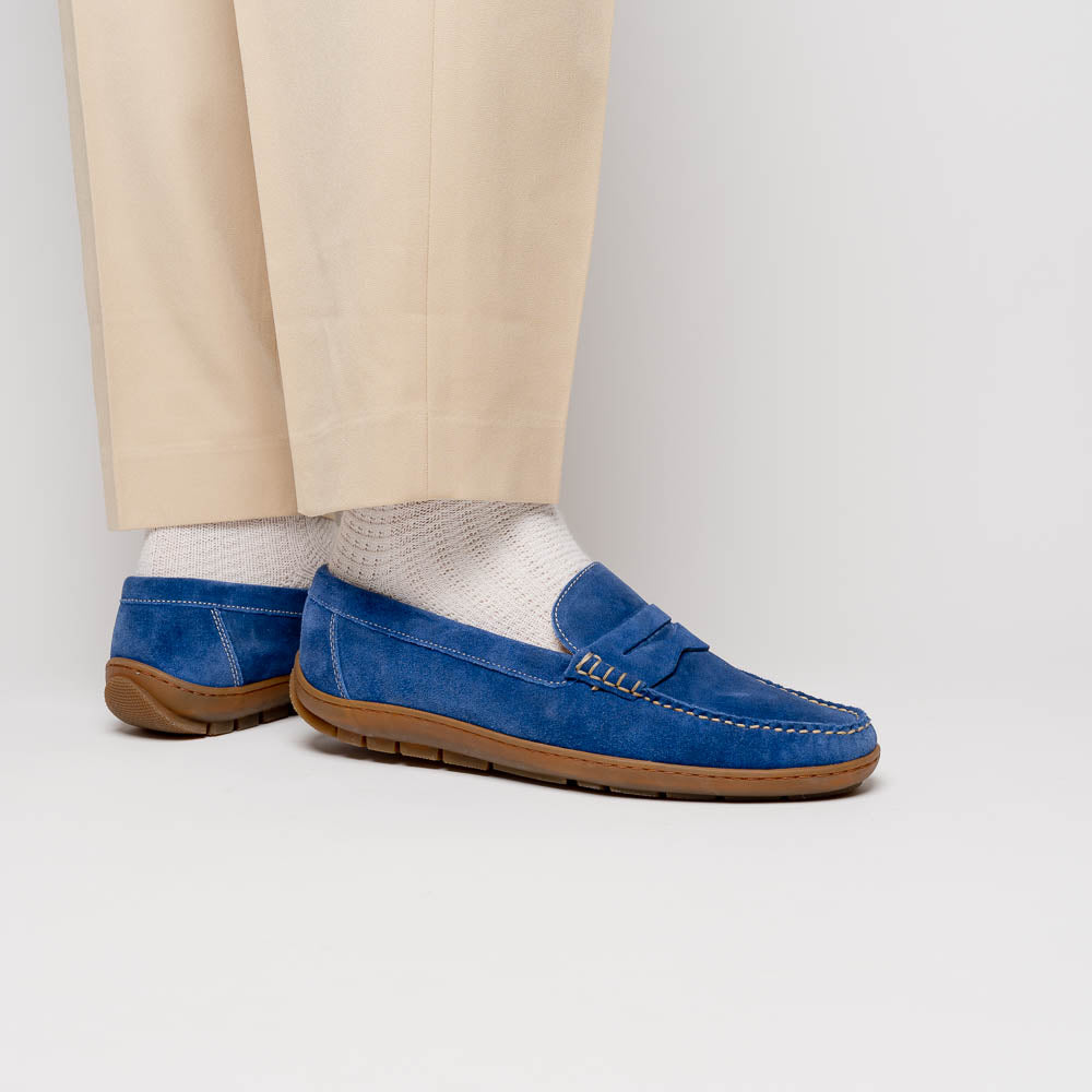 Alan Payne Edmond Suede Loafers French Blue