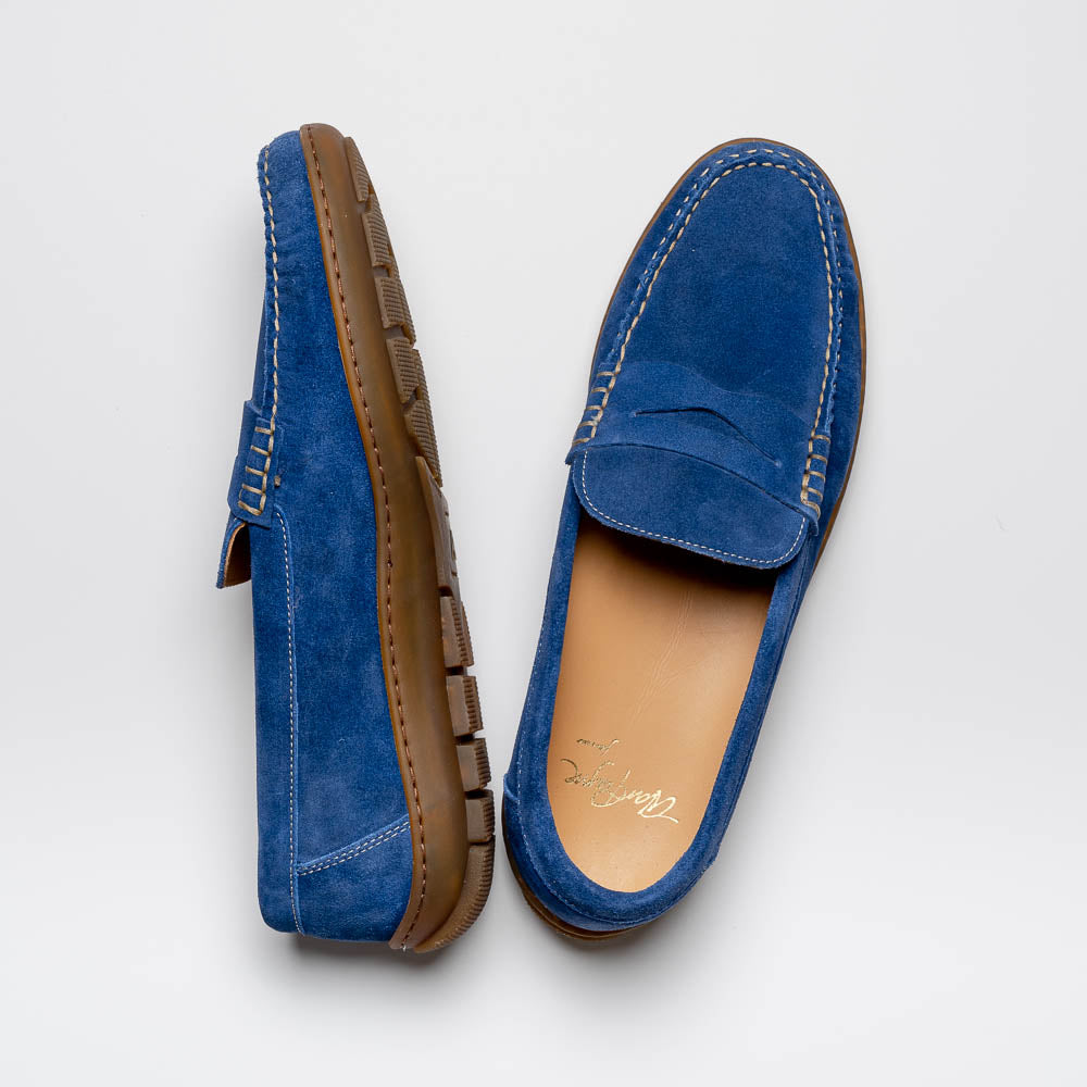 Alan Payne Edmond Suede Loafers French Blue