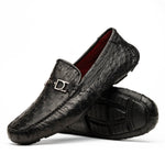 Marco Di Milano Bolonia Ostrich Driving Shoe Black