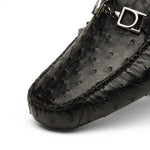 Marco Di Milano Bolonia Ostrich Driving Shoe Black