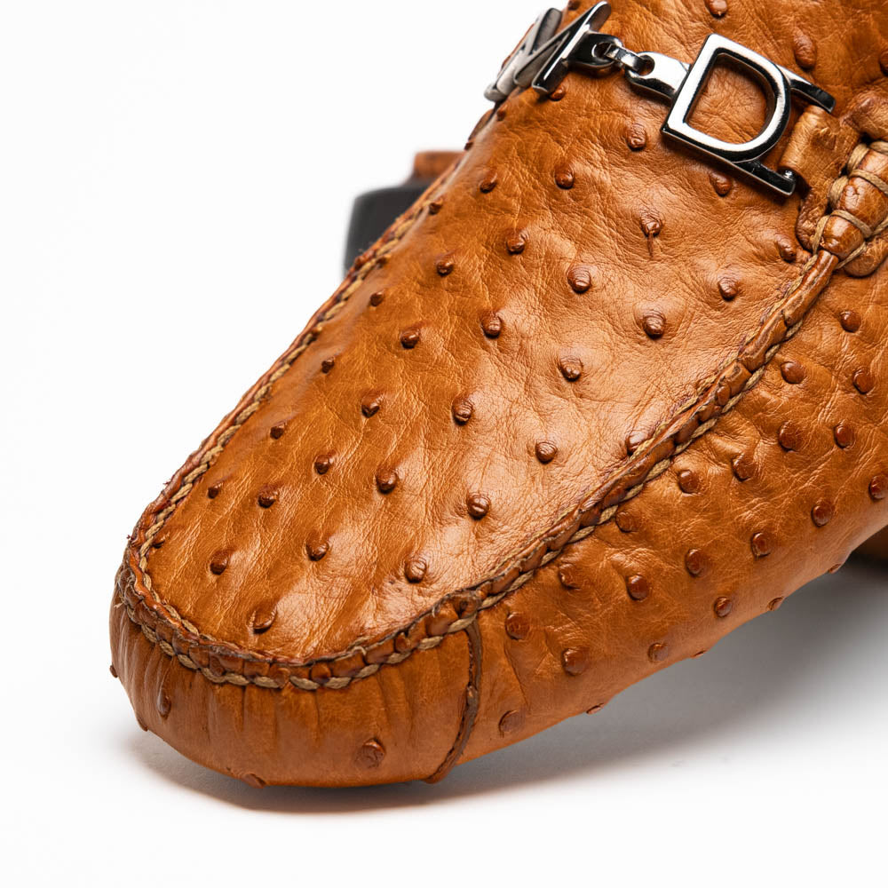 Marco Di Milano Bolonia Ostrich Driving Shoe Brandy