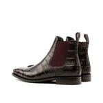 Emanuele Sempre Chelsea Boot Classic Alligator Boots Dark Brown