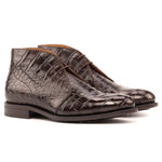 Emanuele Sempre Chukka Alligator Boots Dark Brown