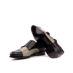 Emanuele Sempre Double Monk Python Shoes Black/Grey