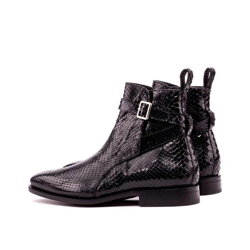 Emanuele Sempre Jodhpur Python Boot Black