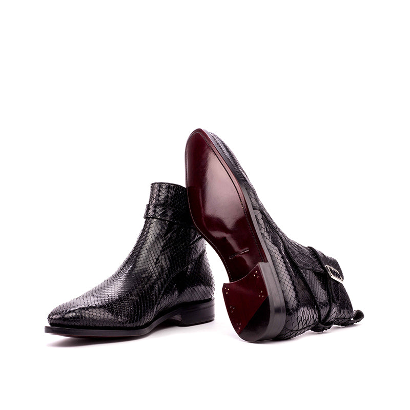 Emanuele Sempre Jodhpur Python Boot Black