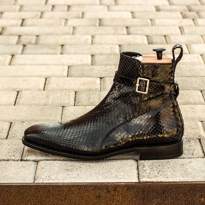 Emanuele Sempre Jodhpur Python Boot Black