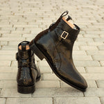 Emanuele Sempre Jodhpur Python Boot Black