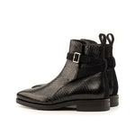 Emanuele Sempre Jodphur Python Boots Black