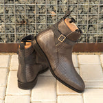 Emanuele Sempre Jodhpur Python Boots Grey