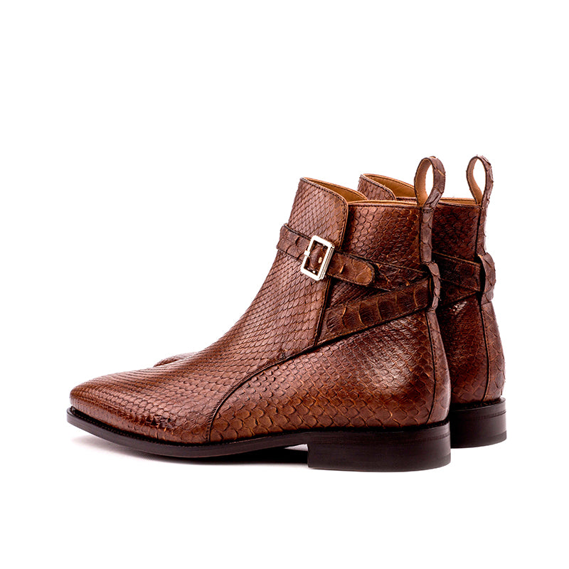 Emanuele Sempre Jodhpur Python Boots Med Brown