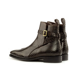Emanuele Sempre Jodhpur Python Shoes Dark Brown