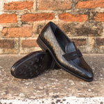 Emanuele Sempre Loafer Alligator Shoes Black