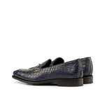 Emanuele Sempre Alligator Bit Loafers Navy
