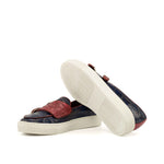 Emanuele Sempre Monk Alligator Sneakers Red/Navy