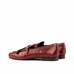 Emanuele Sempre Monk Slipper Ostrich Shoes Red