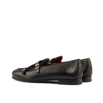 Emanuele Sempre Monk Slipper Python Shoes Black