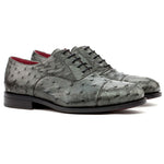 Emanuele Sempre Oxford Ostrich Shoes Grey