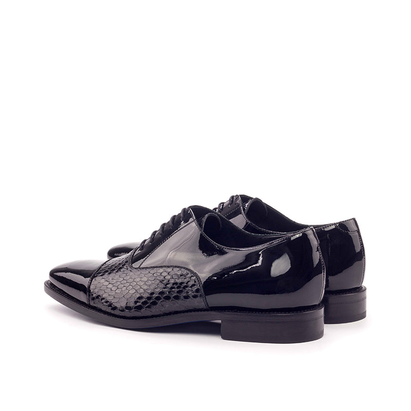 Emanuele Sempre Oxford Python Shoes Black