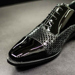 Emanuele Sempre Oxford Python Shoes Black
