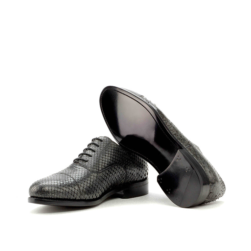 Emanuele Sempre Oxford Python Shoes Grey