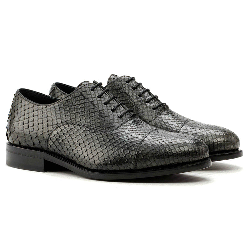 Emanuele Sempre Oxford Python Shoes Grey
