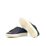Emanuele Sempre Trainer Ostrich Sneakers Navy/White