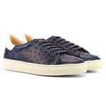 Emanuele Sempre Trainer Ostrich Sneakers Navy/White