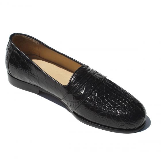 Alan Payne Sandro Genuine Crocodile Loafers Black