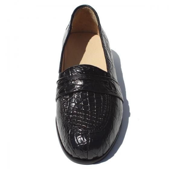 Alan Payne Sandro Genuine Crocodile Loafers Black