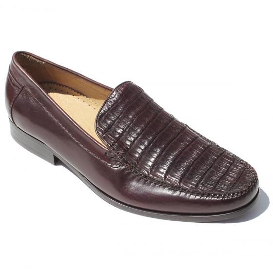 Customize Your:  Genuine Crocodile & Nappa Leather Loafers in Brown