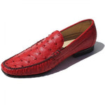 Alan Payne Red Genuine Ostrich Loafers  