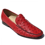 Red Genuine Ostrich Loafers by Emanuele Sempre