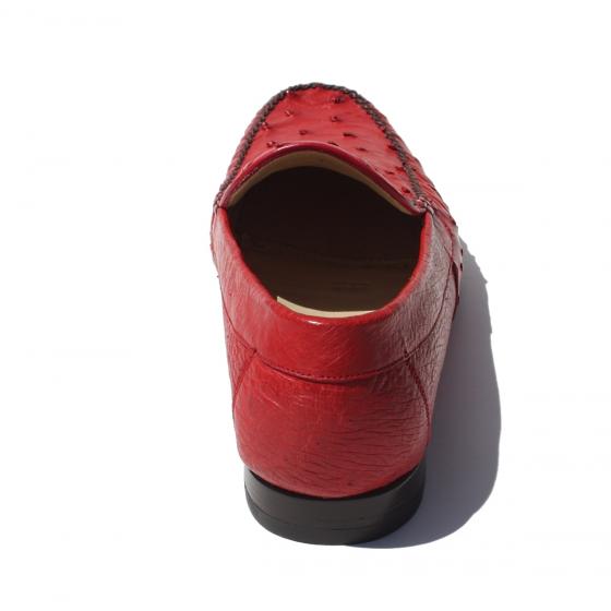 Alan Payne Red Genuine Ostrich Loafers  