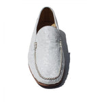 Alan Payne White Genuine Ostrich Loafers  