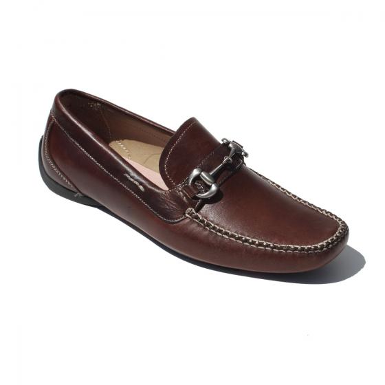 Alan Payne Bernardo Calfskin Bit Driving Shoes Brown
